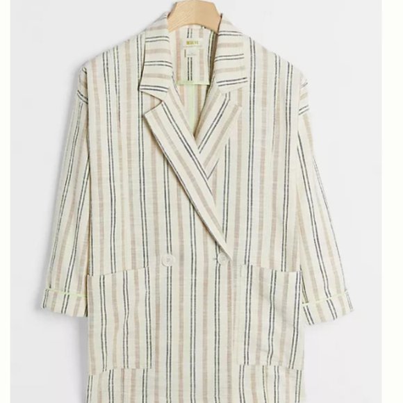 Maeve Thea Striped Blazer size M NWT - Picture 2 of 3